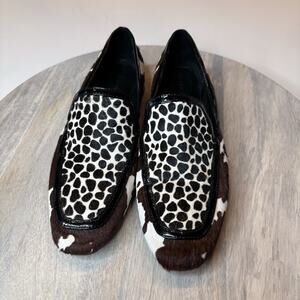 Donald J Pliner Women's Rezza Mixed Print Calf Hair Slippers Shoes US Size 6.5 M